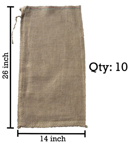 10 14x26 Burlap Bags, Burlap Sacks, Sandbags, Gunny Sack, Potato Sacks, Sack