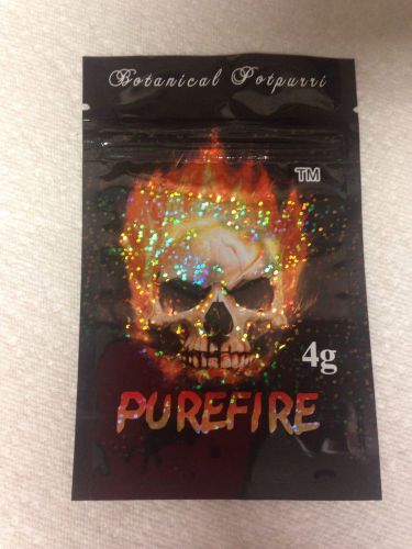 50 PureFire 4g EMPTY** Mylar Ziplock Bags (FREE BONUS BAGS)