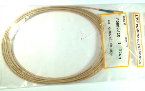 POMONA E10802-120 - TEST CABLE SMB(F) &lt;=&gt; BNC(M) 120&#034; RG-316/U - *UNUSED* *NIB*