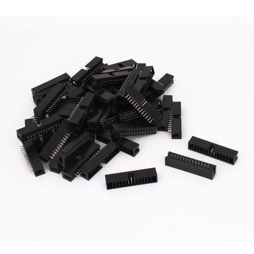 50 Pcs Dual Row Straight 26 Pin 2.54mm Male Header Socket Strip PCB Connector