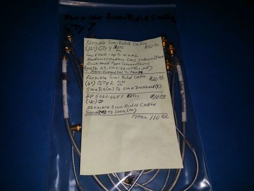 ASSORTED FLEXIBLE SEMI RIGID RF CABLES LOW VSWR LOT OF 7