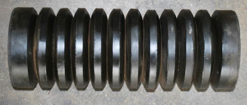 CONVEYOR 8 3/8&#034; x  12 3/16&#034; BEARING RUBBER DISC IMPACT IDLER ROLLER