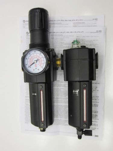 Nogren 250 PSI Regulator &amp; Lubricator B74G-4AK-AD1-RMG L74C-4AP-QDN NEW