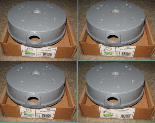 NEW EDWARDS MODEL 349 GRAY ROUND WEATHER PROOF ALARM HORN BACK BOX