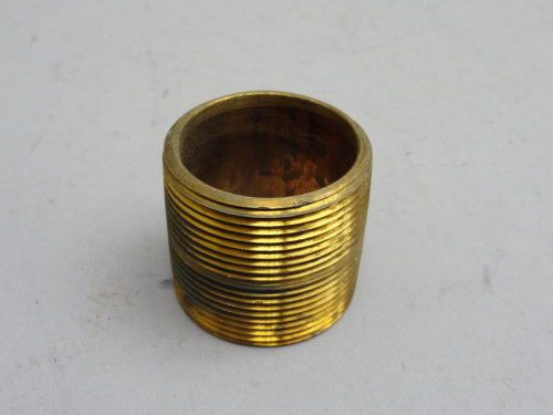 NEW 1-1/2&#034; X 1-1/2&#034; npt male pipe nipple fitting brass