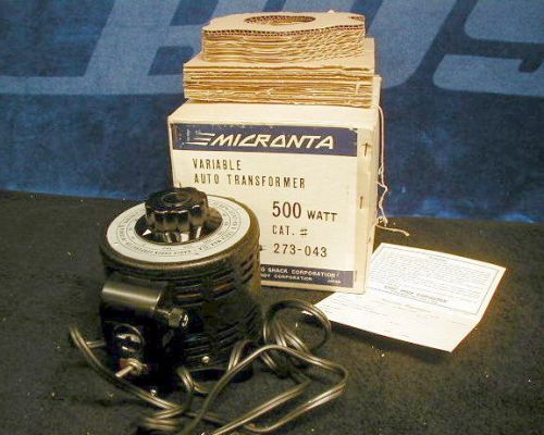 Micronta 500 Watt Variable Transformer 0-140 V NIB