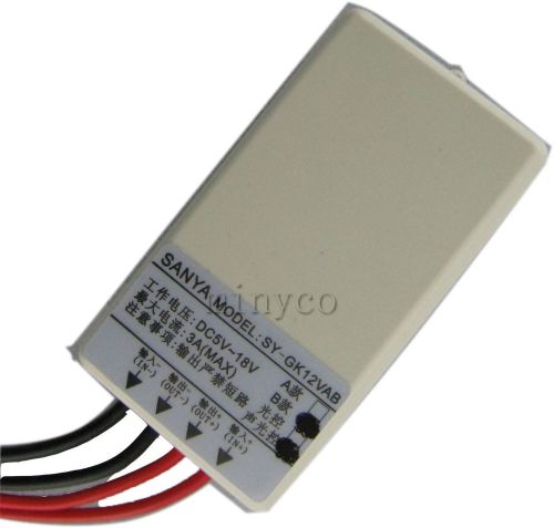 DC 5-18V light control switch Dark sound off / delay on light Sensing switches