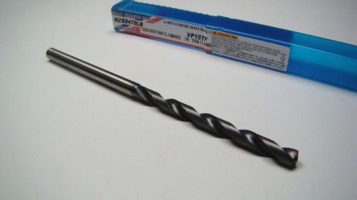 Mitsubishi carbide coolant drill 4.7mm 0.1850&#034; 140 deg mzs0470lb vp15tf [1985] for sale