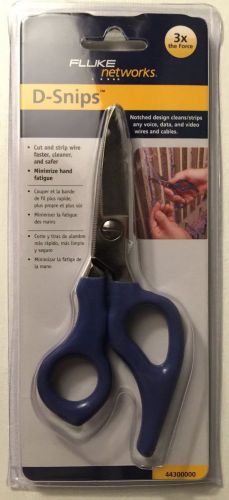 Fluke Networks 44300000 D-Snips Cable Scissors New in Sealed Packaging