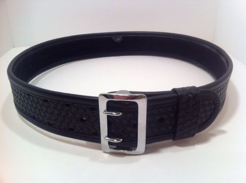 Bianchi AccuMold Elite Black Basket Weave Duty Belt Size 38 - 40 Inches