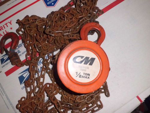 Cm 1/2 ton chain hoist series 622 10 ft of lift for sale