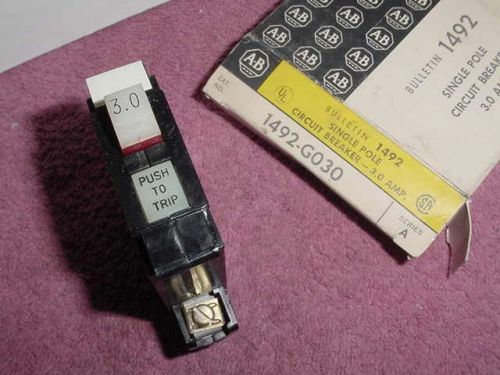 *NEW* ALLEN BRADLEY 1492-G030  3 AMP 1-POLE BREAKER **FREE SHIPPING USA**