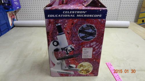 Celestron Educational microscope #4030 triple turret disc diaphragm multiple Xs