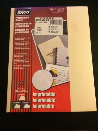 IBICO / GBC Presentation Covers, Imprintable Flush Cut, Ivory, 8.5 x 11 Qty 500