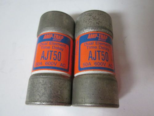 Lot of 2 ferraz shawmut amp-trap ajt50 fuse new no box ajt-50 for sale