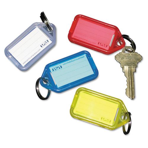 Extra color-coded key tags for key tag rack, 1 1/8 x 2 1/4, assorted, 4/pack for sale