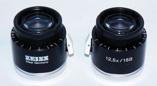 ZEISS OPMI BINOCULAR WIDEFIELD EYEPIECES 12.5x 18B - Set of 2