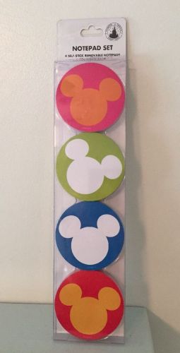 Disney Mickey Mouse Notepads 4 Self Stick Removable 100 Sheets Each 4 Styles NEW