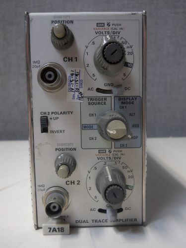 Tektronix 7A18 Dual Trace Amplifier