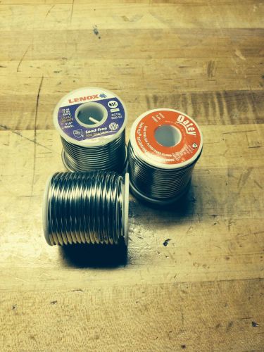 Oatey Safe Flo Silver Lead Free Solder three one pound rolls NNB