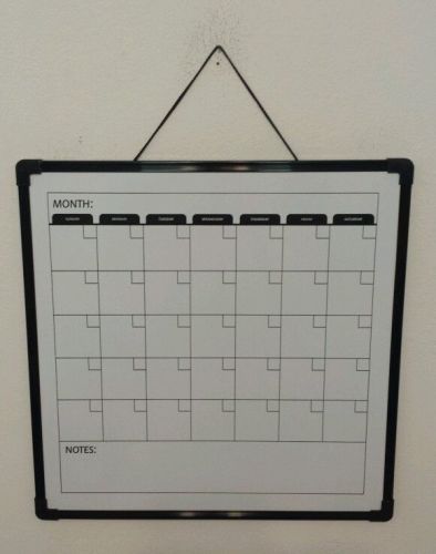 Dry Erase Board Monthly Calendar White 14X14 EUC!