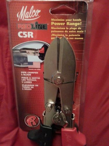 Malco C5R Red Line 5 Blade Pipe Crimper Brand new