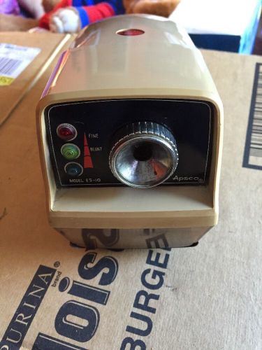 Vintage APSCO Desktop Electric ES-10 Pencil Sharpener 3 Lights Works Great Retro