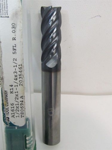 3D Tool Co. A1616, 1/2&#034; x 1/2&#034; x 1-1/4&#034; x 3-1/2&#034;, .030&#034; Radius Solid Carbide End