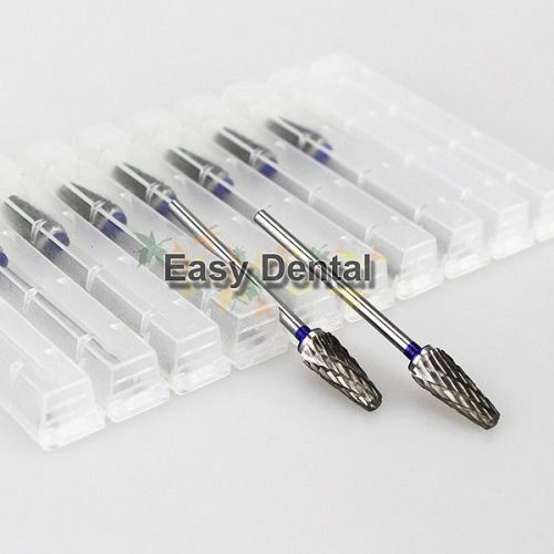 10pcs Tungsten Carbide Steel HP Burs Dental Tool Polisher Drill Cutter NEW