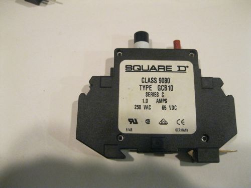 SQUARE D  TYPE GCB10 CIRCUIT BREAKER, 1.0 AMP, 250 VAC, CIRCUIT PROTECTOR