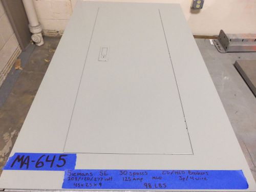 Siemens 125 amp PANEL PANELBOARD 208v/120v/277v MLO