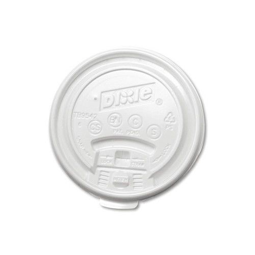 Dixie 8 oz plastic lid for hot drink cup in white for sale