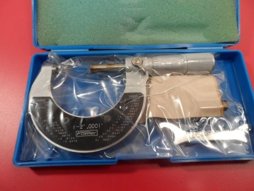 Machinist Tool: Fowler 1&#034;-2&#034; Micrometer #52-230-002, Japan