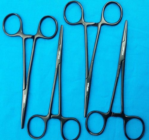 4 O.R GRADE Mosquito Hemostat Forceps 5&#034; Black Finish, surgical vet instrument