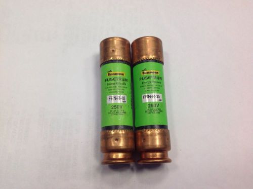 Lot Of 2 Fuses. Bussman FRN-R 35 And Bussman FRN-R 40