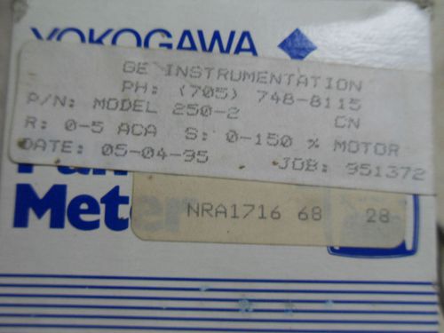 (S1-3)1 NEW YOKOGAWA 250-2 PANEL METER