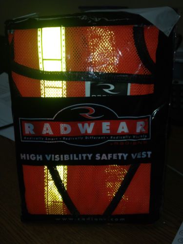 HIGH VISIBILITY SAFETY VEST / ORANGE / REFLECTIVE / 10 PACK