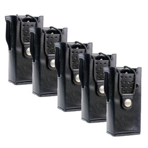 5Pcs Leather Case Radio Holder for Motorola Radio GP3688/3188 CP150/200 +Sling