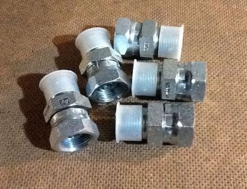 1404-6-6  3/8&#034; NPT MALE x 3/8&#034; NPT FEMALE SWIVEL ADAPTOR FITTING (5 Pcs)