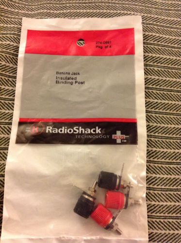 Lot of 3 (6) Banana Jack Insulated Binding Posts-5/16&#034; hole - RadioShack 274-662