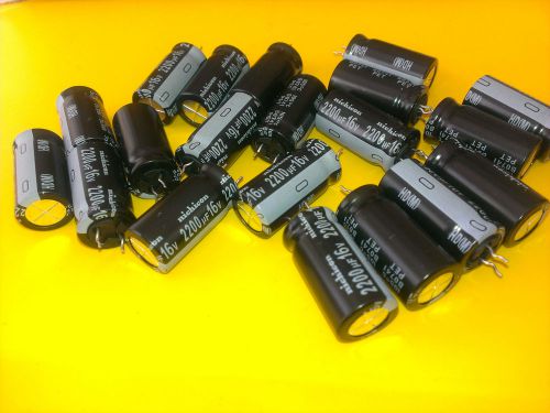 [25 pcs] Nichicon Electrolytic Capacitors 2200uF 16V series HD Low Imp. 12.5x25