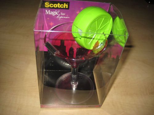 Scotch Magic Tape Dispenser Cosmo Martini Glass with Lime