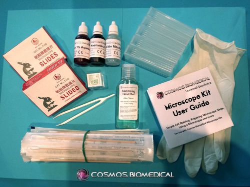 Microscope Slide Kit - Medium (Slides, Coverslips, Stains, Mountant etc.)