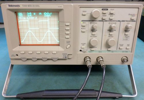 Tektronix TAS 455 Analog Oscilloscope 60 MHz 2 Channel - Tested  TAS455