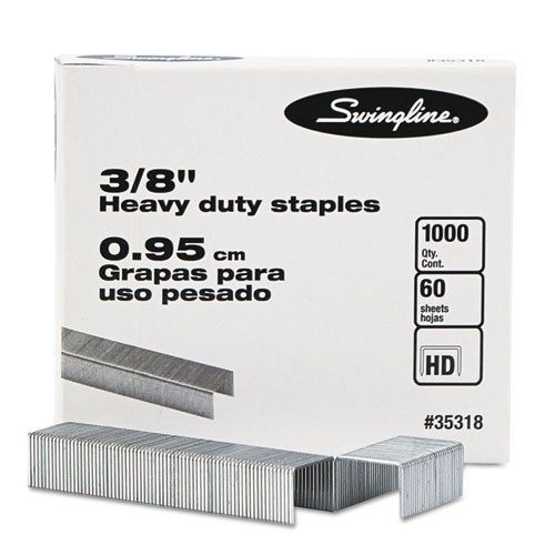 One Box Swingline 35318 Heavy Duty 3/8&#034; Staples 1000 Per Box NEW