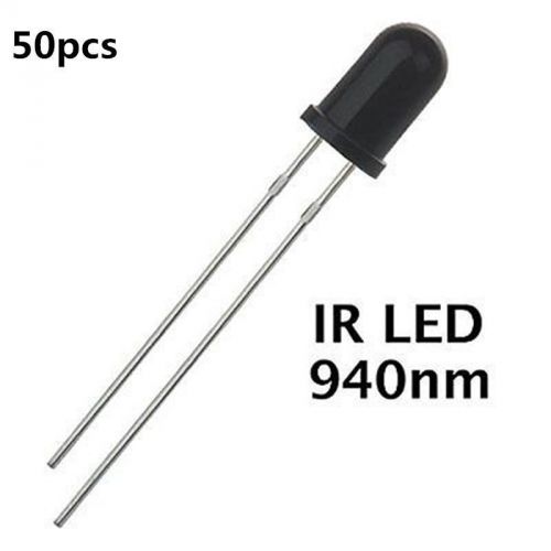 50pcs 3mm 940nm ir infrared receiving led lamp diode for sale