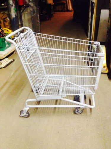 Shopping carts gray metal lot 10 medium grocery supermarket liquor warehouse for sale