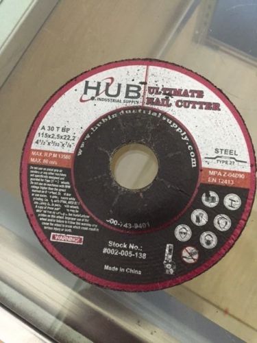 4 1/2&#034; x 3/32&#034; x 7/8&#034; cutting wheel #002-005-138 hub qty 6 wheels a0162 for sale