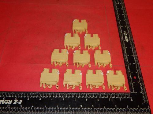 Lot of 10 Cabur CBD.4 Terminal Block 4mm2 35Amp 600Volt CBD4