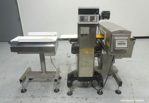 Used- SAFELINE Ishida Combination Metal Detector Checkweigher. 15&#034; width belt co